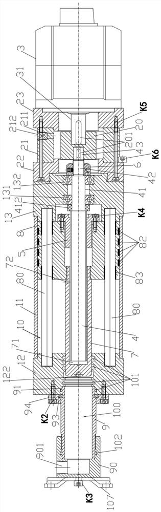 Tool unclamping device using ball screw for transmission