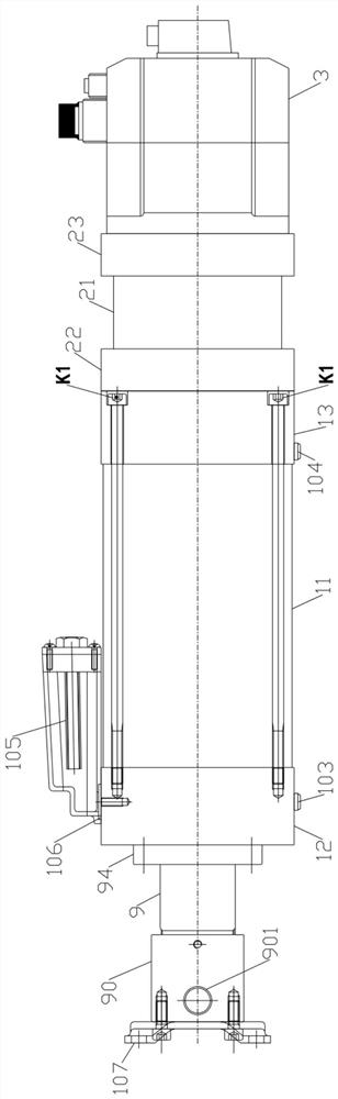 Tool unclamping device using ball screw for transmission