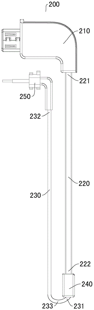 Internal telescopic USB (universal serial bus) cord structure and mobile power supply with same