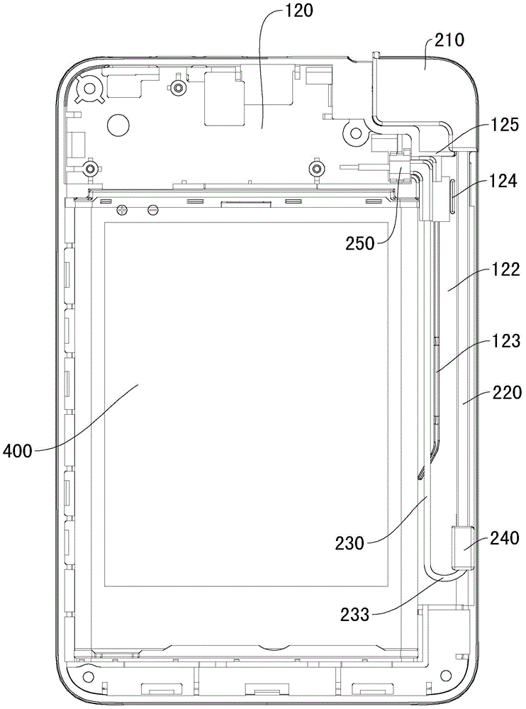 Internal telescopic USB (universal serial bus) cord structure and mobile power supply with same