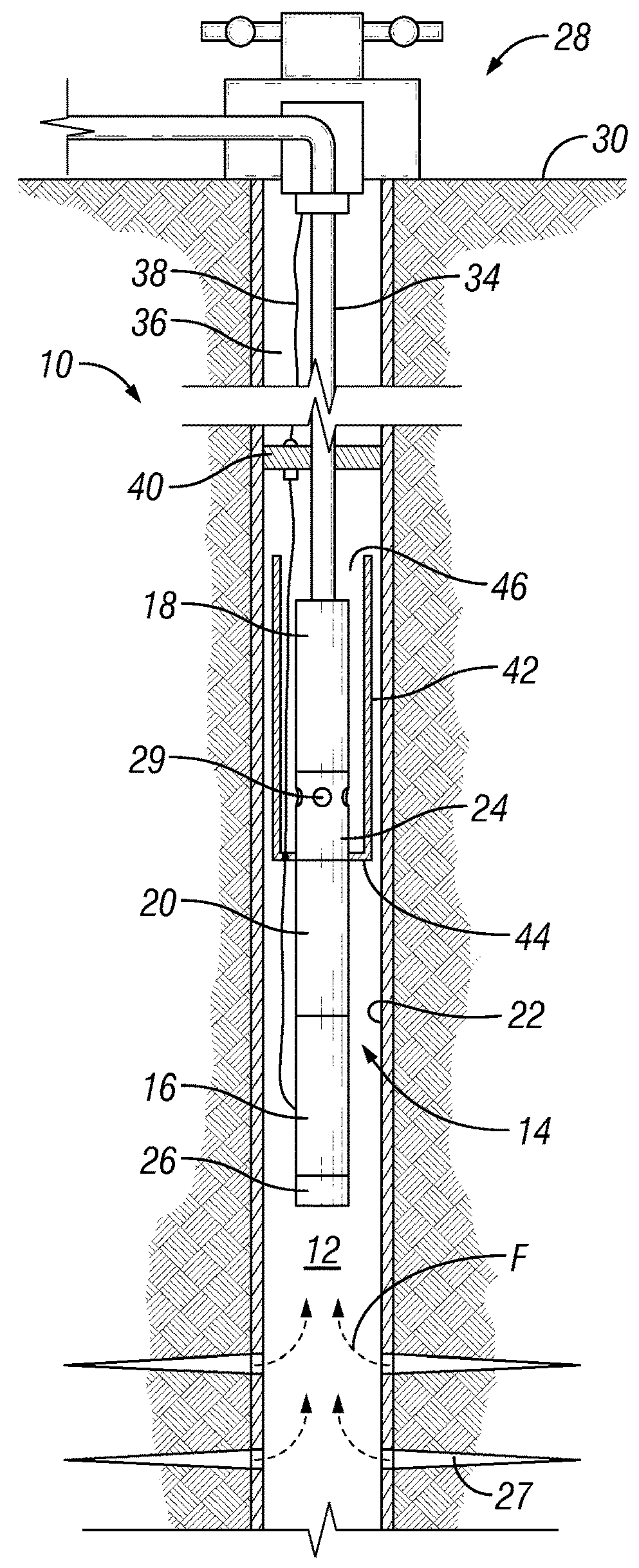 Prevention of gas accumulation above esp intake with inverted shroud