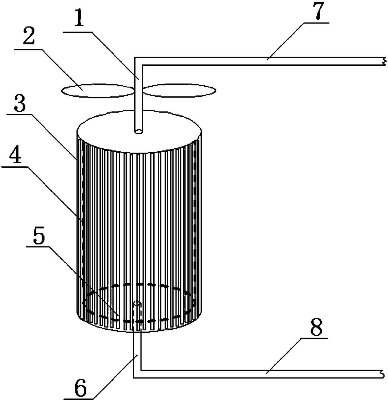 Immobilization slow-release bacterium agent adding device