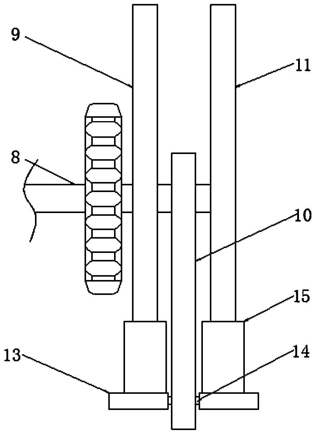 Road ice breaking device capable of vertically reciprocating
