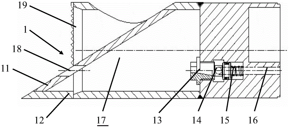 A kind of porous tube horizontal jet jet drill bit