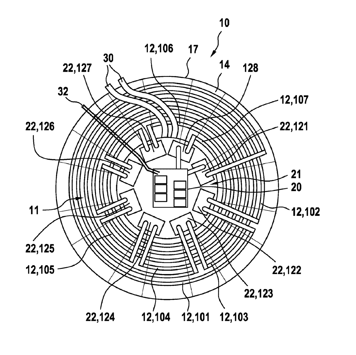 Transmission coil for the inductive transfer of energy