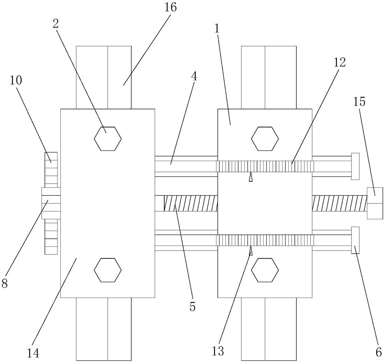 Single-joint adjusting device for bridge expansion joint