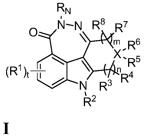 Fused tetra or penta-cyclic dihydrodiazepinocarbazolones as parp inhibitors