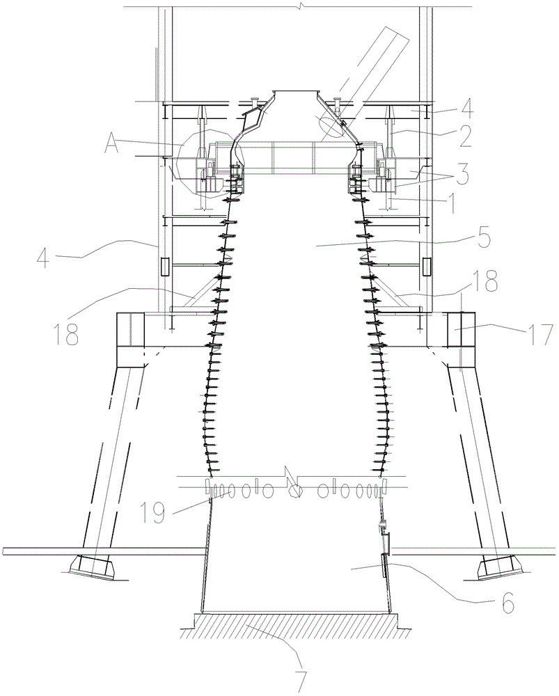 Method for replacing bottom of blast furnace