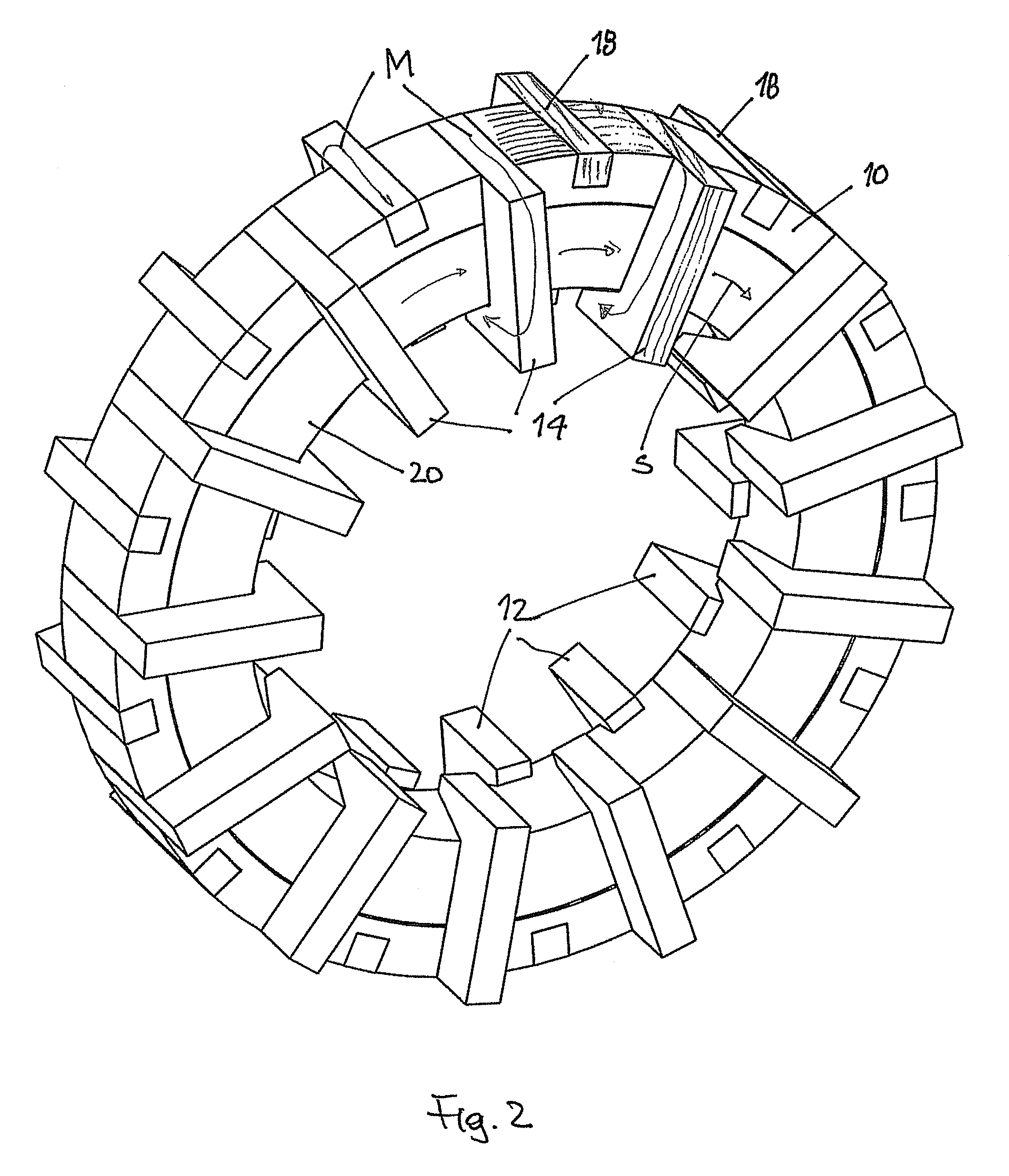 Stator arrangement and rotor arrangement for a transverse flux machine