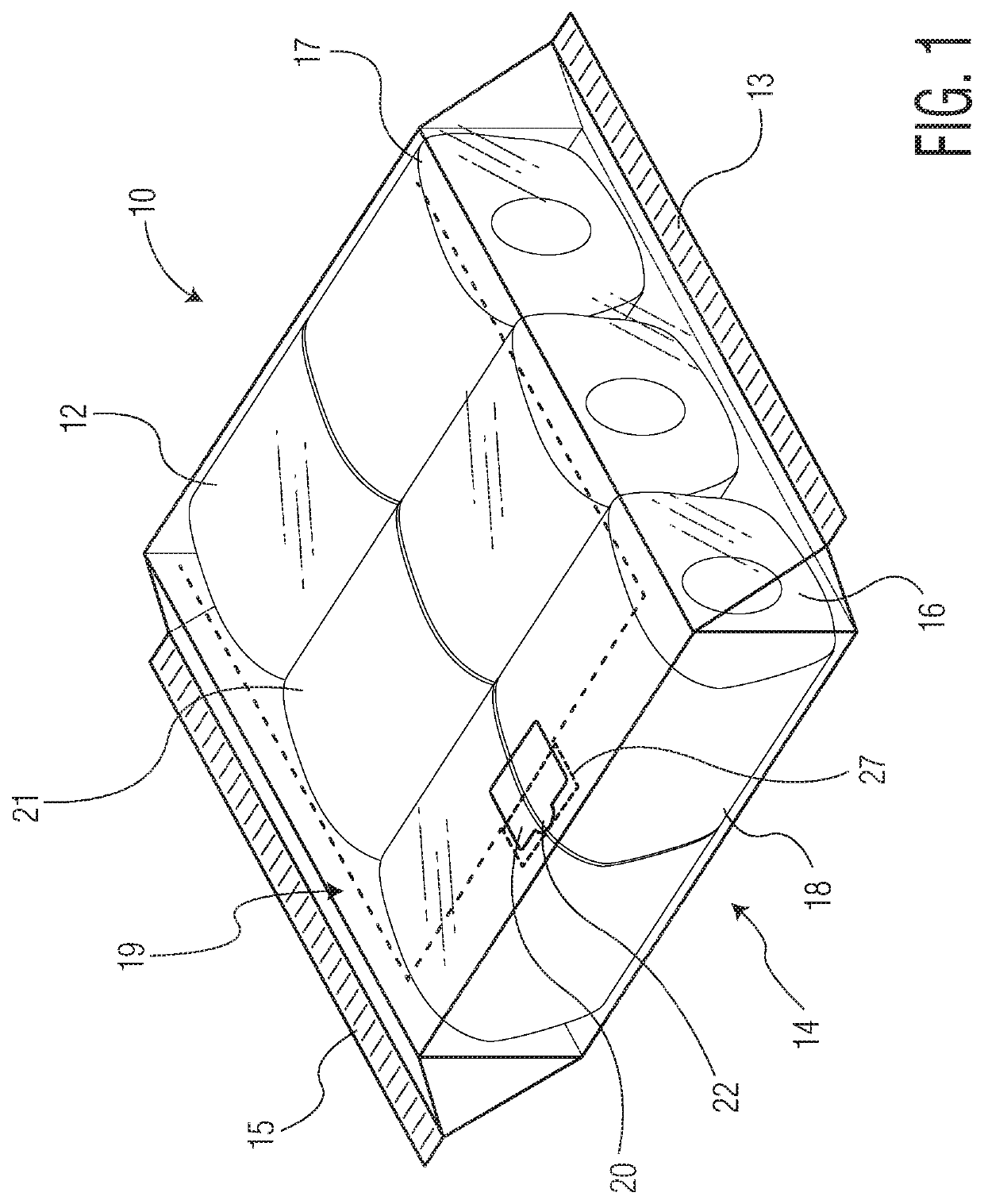 Semi-rigid tissue package