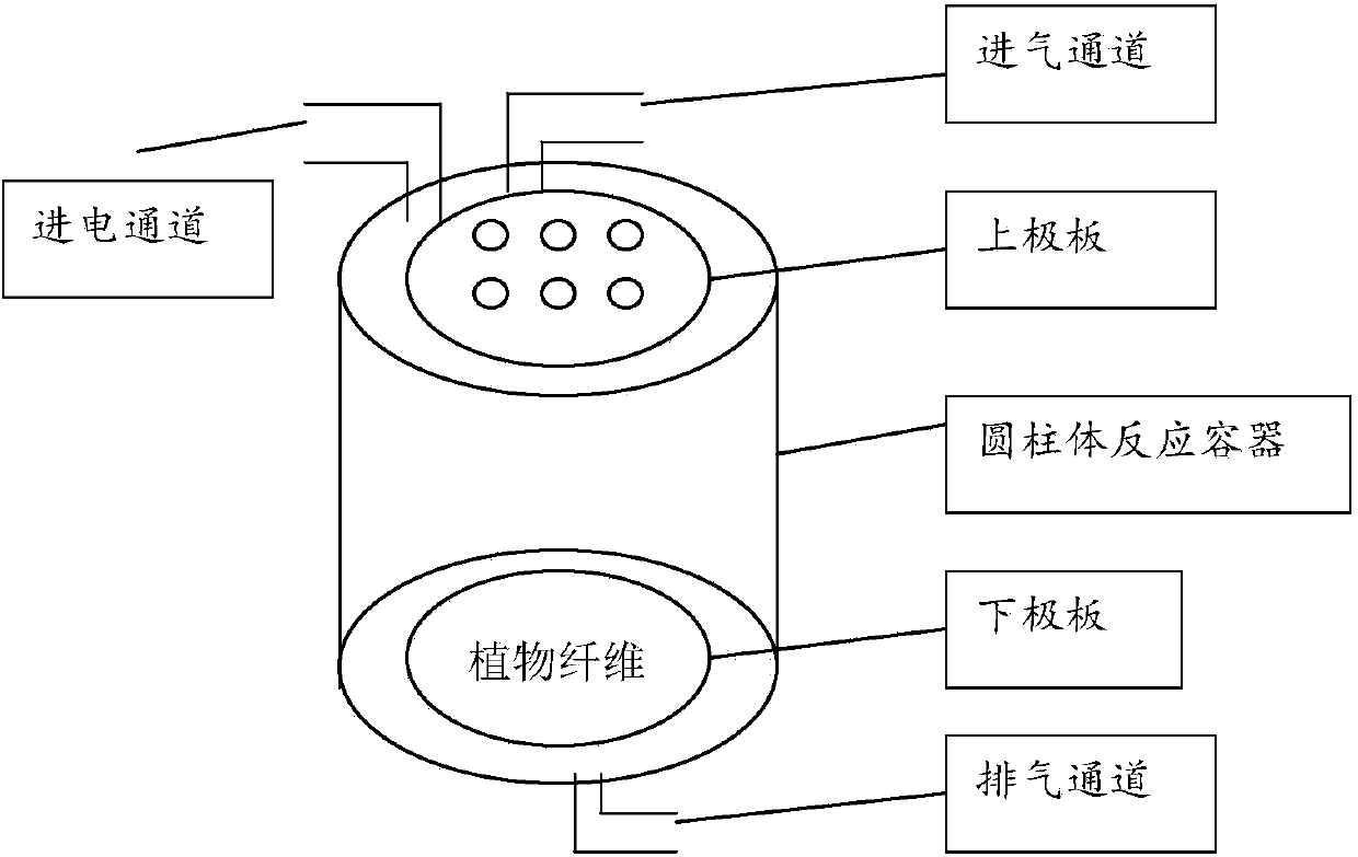 Atmospheric pressure cold plasma modifying method for plant fiber and application of modifying method in wood-plastic composite material