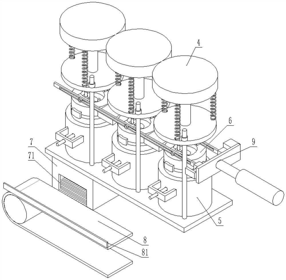 A stamping device for machining inner and outer rings of bearings