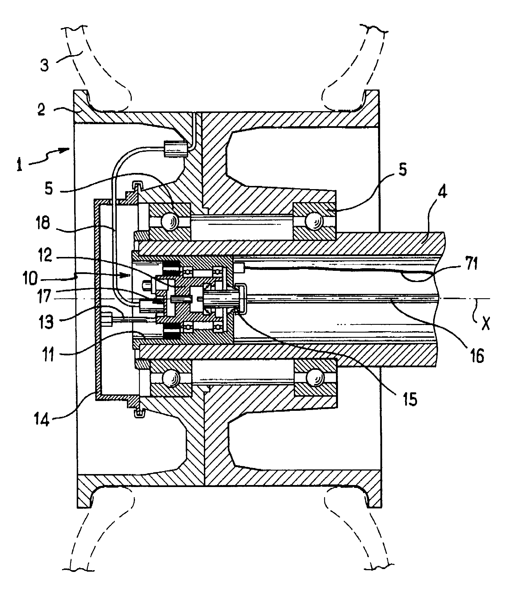 Device for connecting a tire of an aircraft wheel to a pneumatic unit of the aircraft