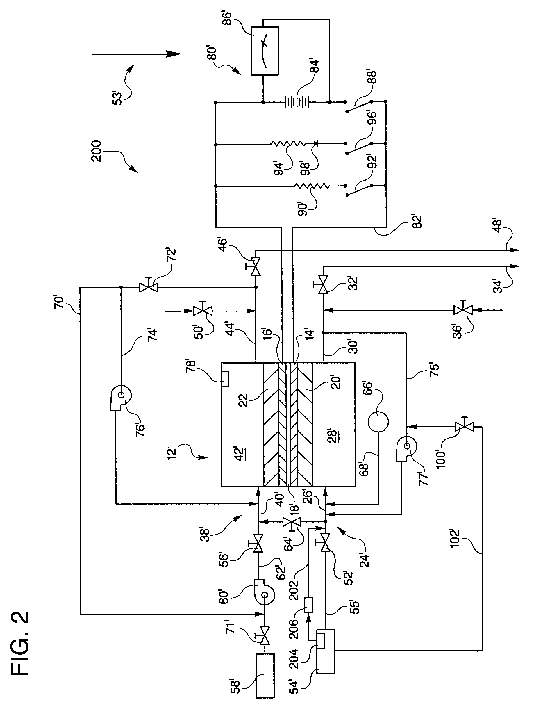 Hydrogen passivation shut down system for a fuel cell power plant