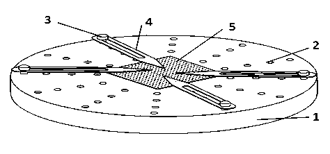 Auxiliary device for preparing thin film electrode