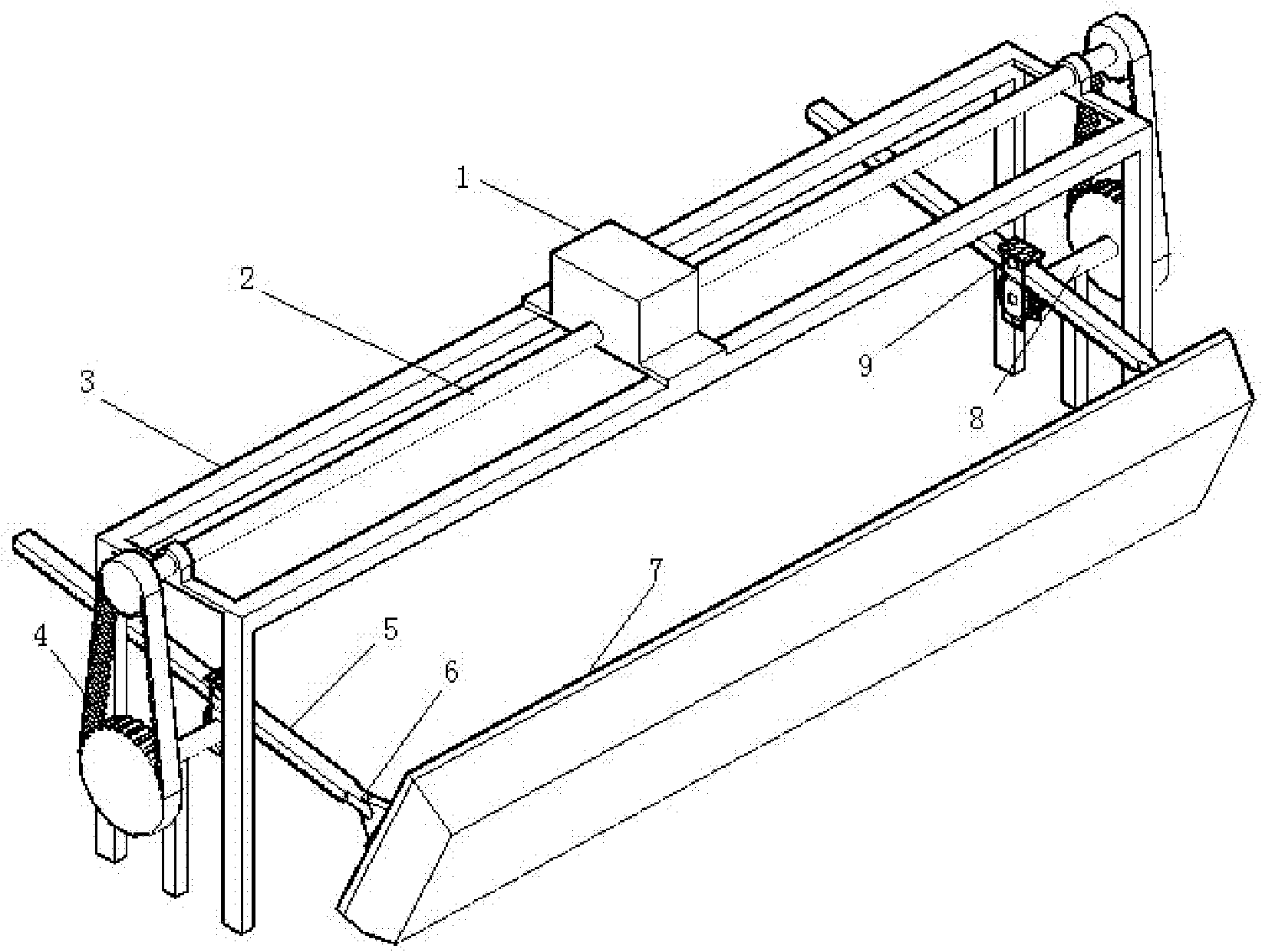 Synchronous opening/closing device for horizontal gate in hydraulic model test