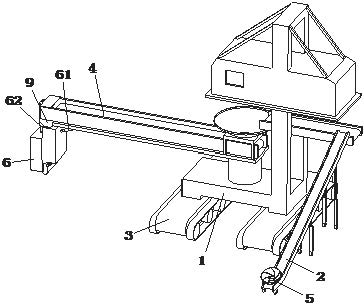 Full-moving earth surface shipment distributing machine