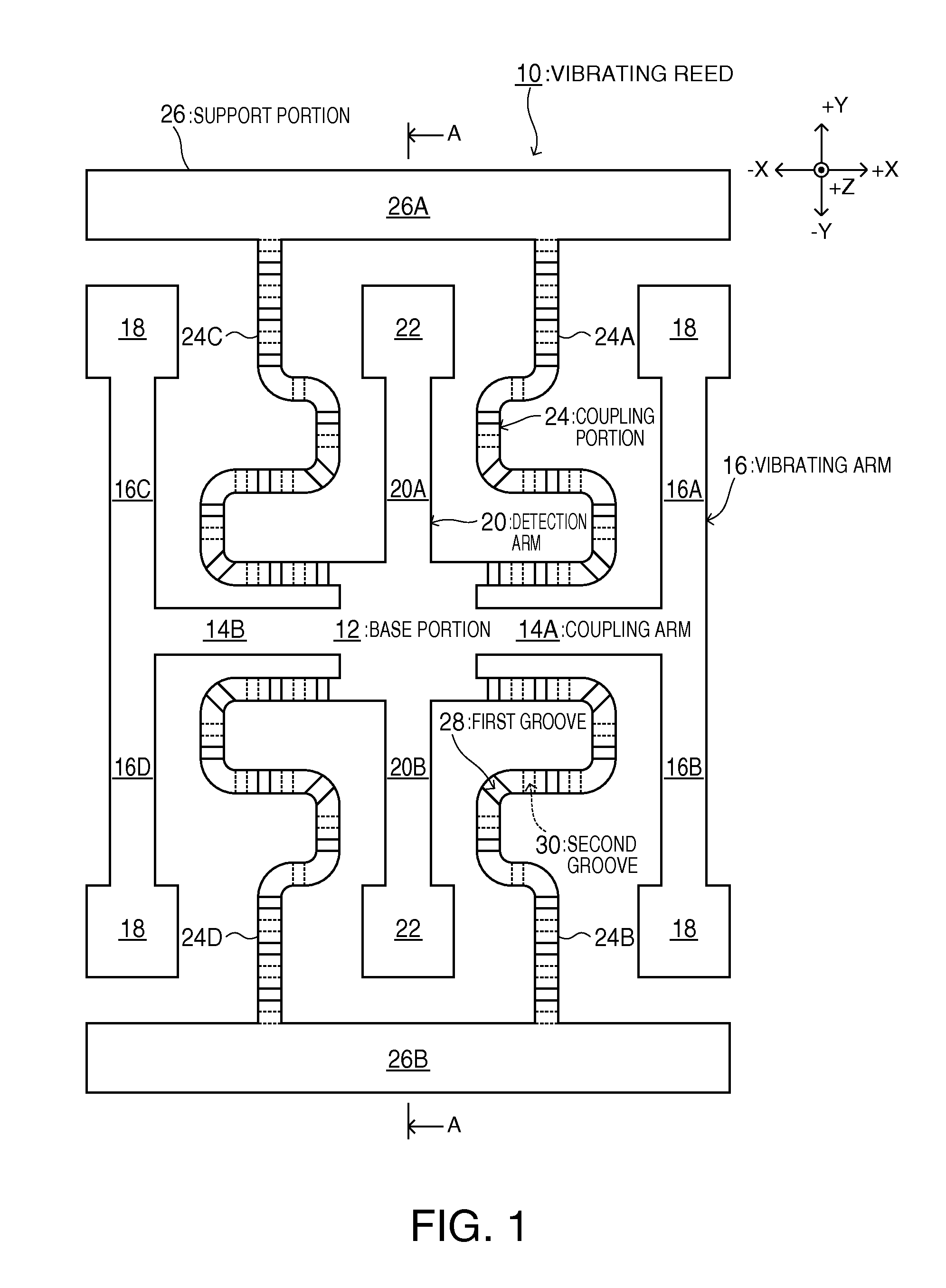 Vibrating reed, electronic device, and electronic apparatus