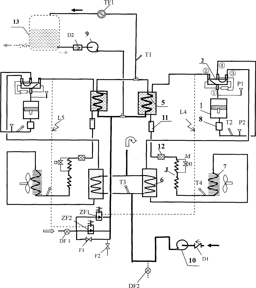 Dual-source heat pump water heater and dual-source heat pump thermal energy cascade utilization hot water all-in-one machine