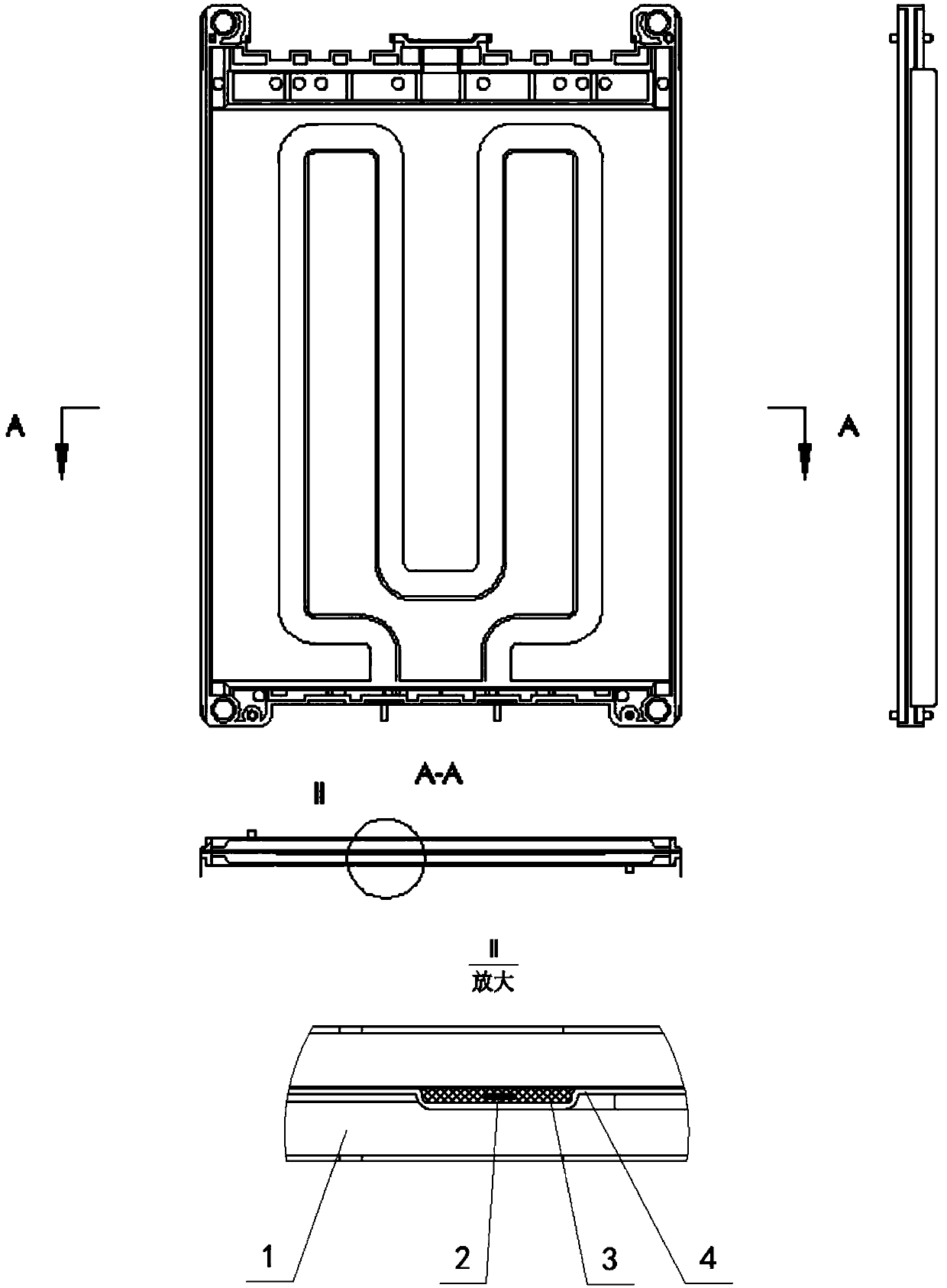 Fixed border of lithium battery and lithium battery module