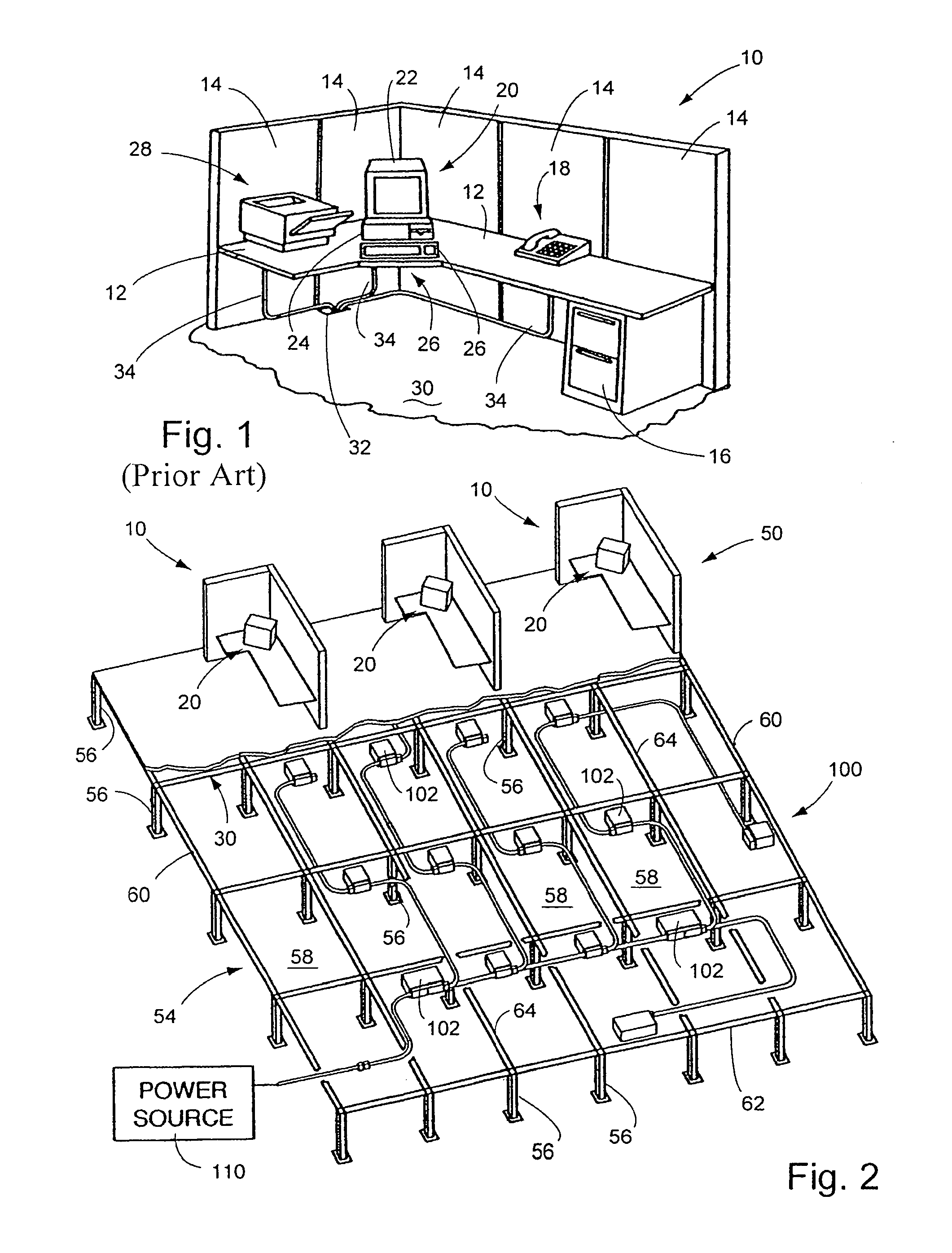 Electrical floor access module system