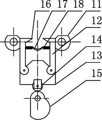 A duck tongue pulling machine