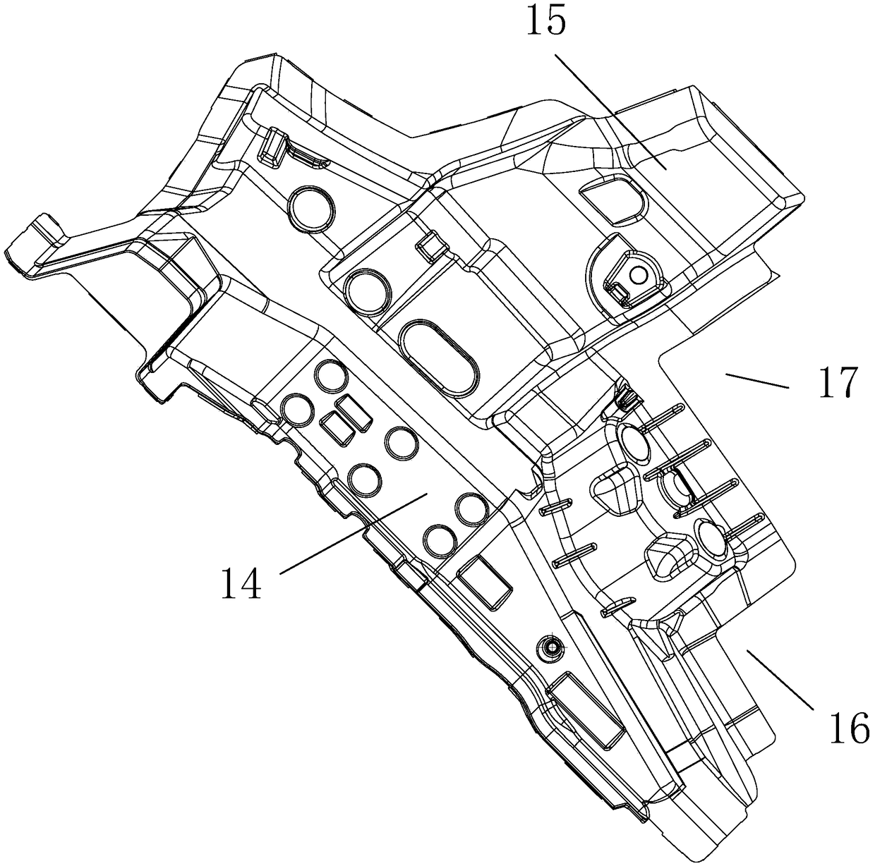 Pouring exhaust system of automobile component die-casting die and arrangement method