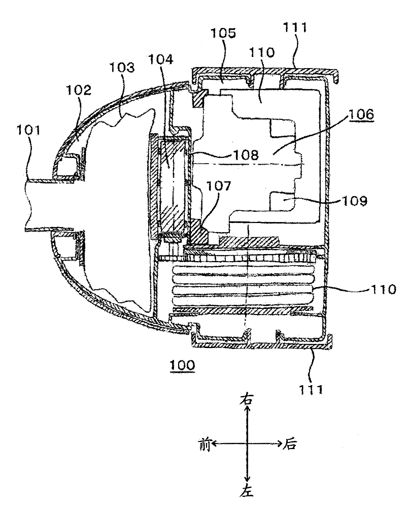 Electric air blower and electric dust collector provided with the same