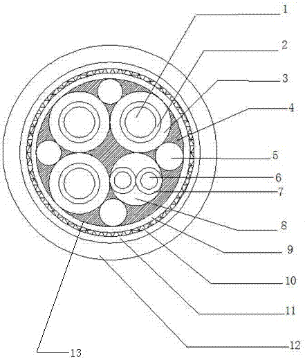 Flexible cable special used for composite tensile motor