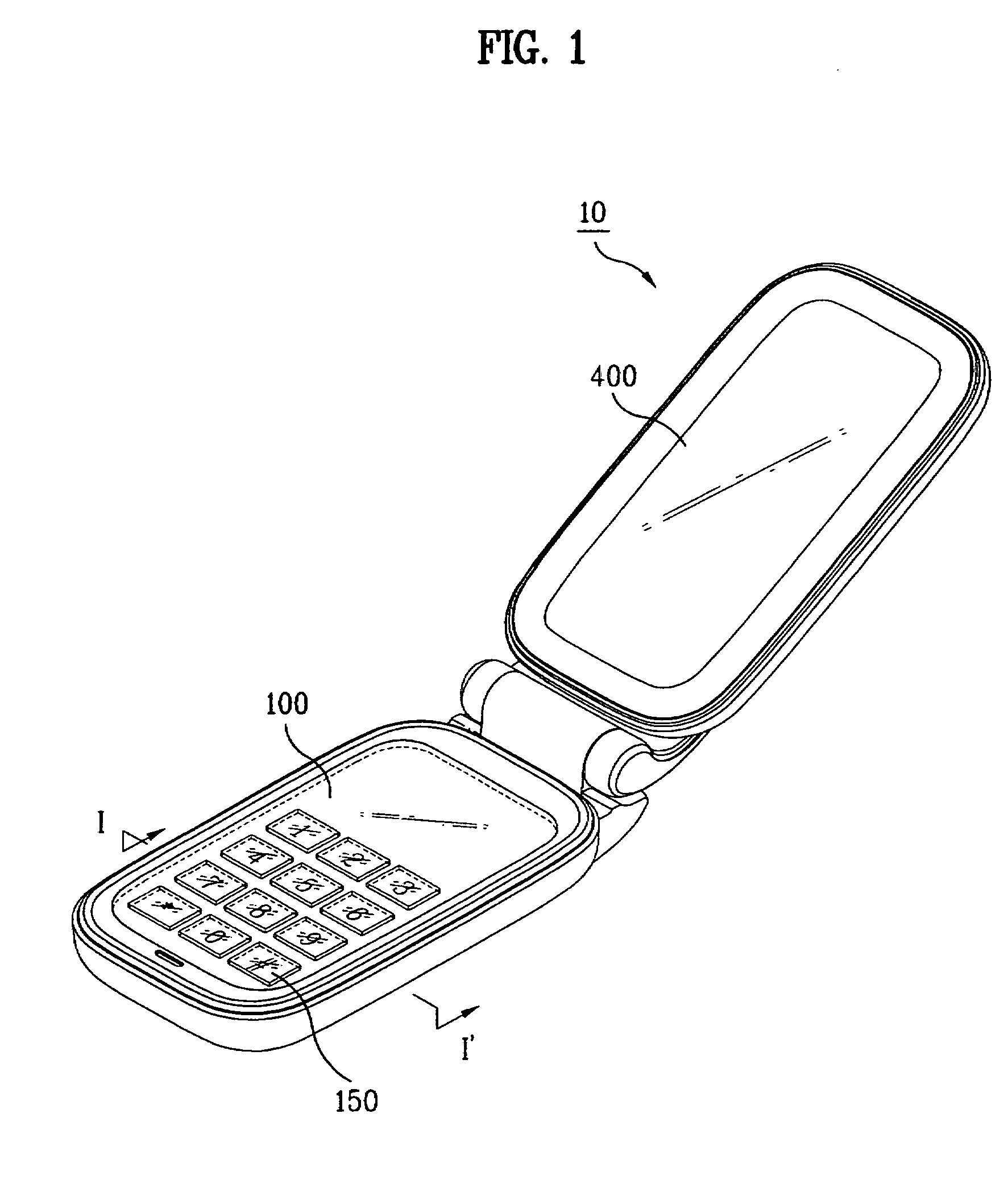 Touch screen assembly, mobile terminal having the touch screen assembly, and key input method on the mobile terminal