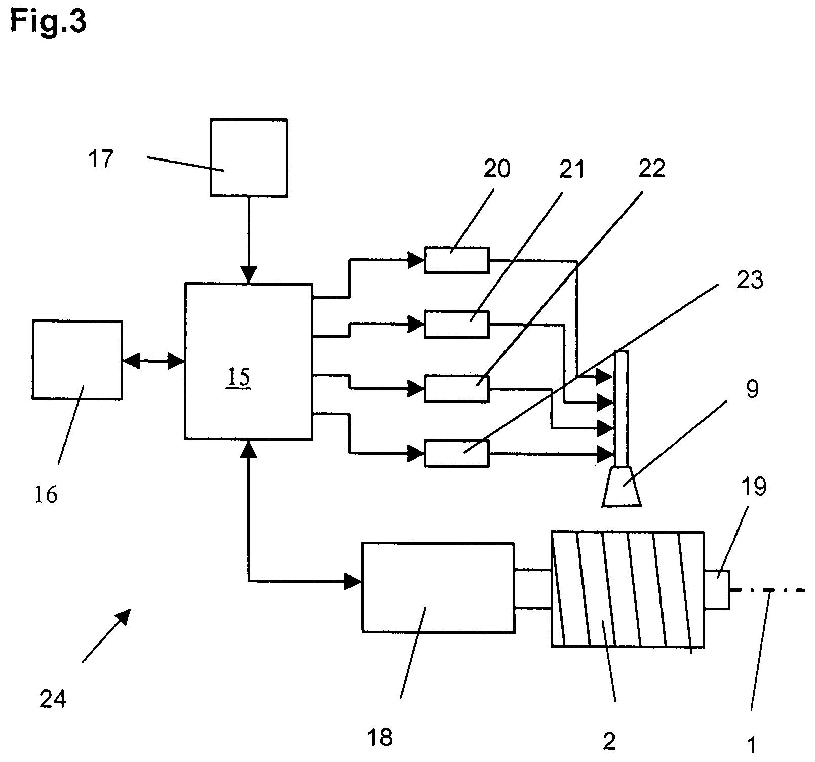 Process for monitoring the setting of the coolant nozzle of a grinding machine