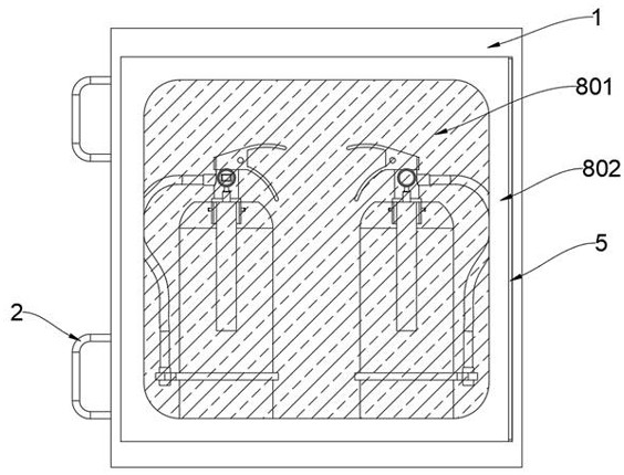 Fire extinguisher box with function of checking state of fire extinguisher