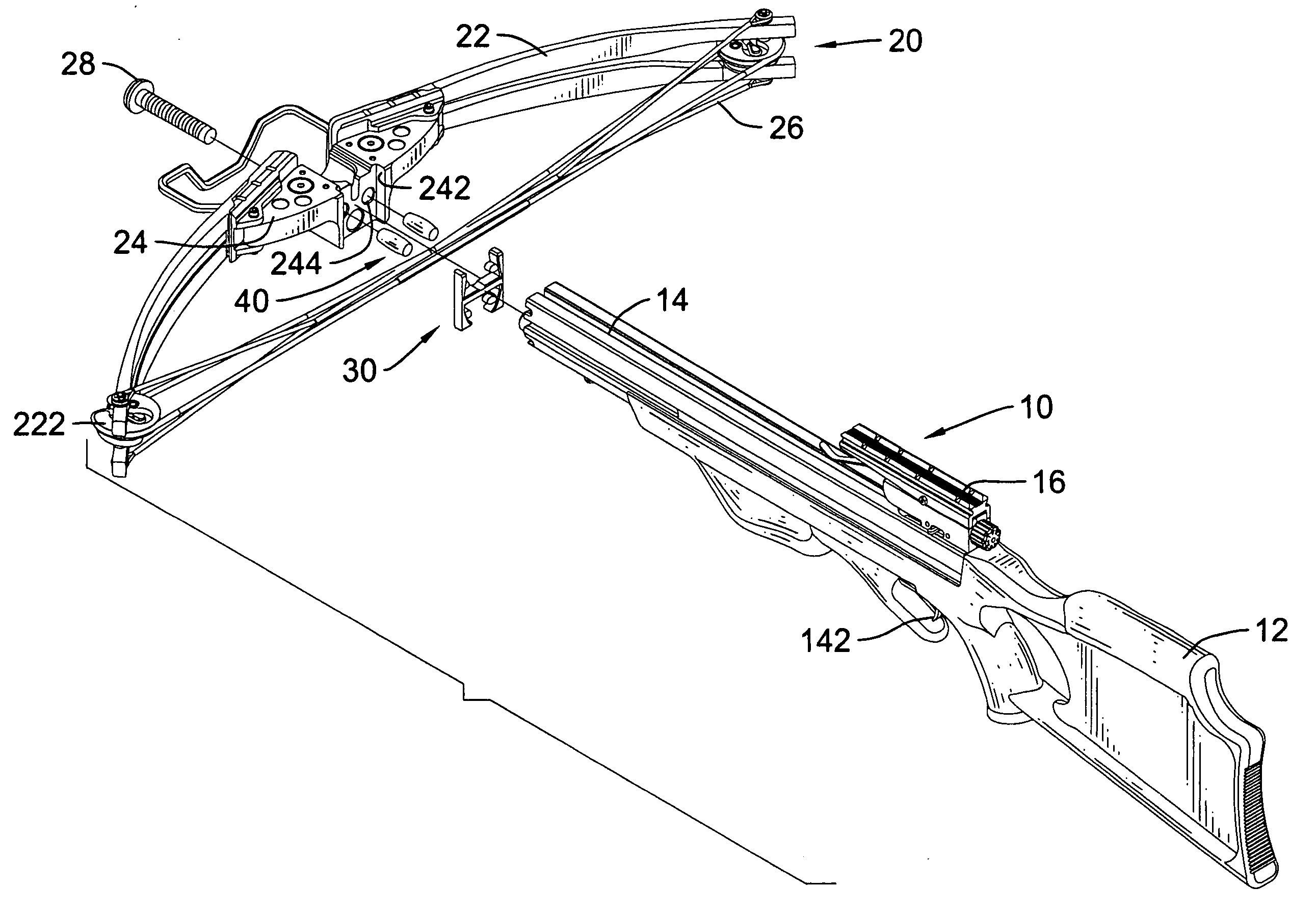 Crossbow with a vibration-damping device