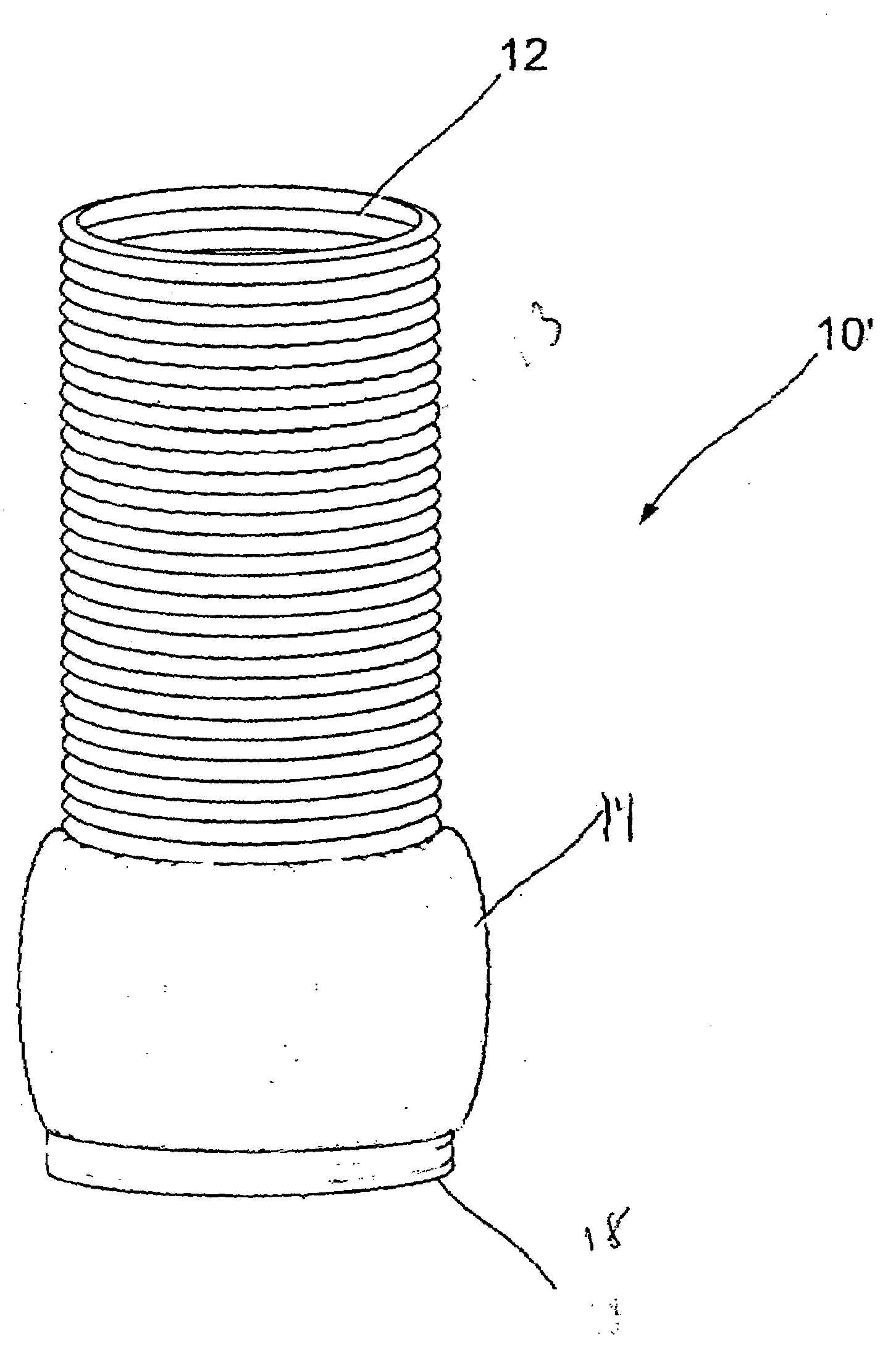 Single continuous piece prosthetic tubular aortic conduit and method for manufacturing the same
