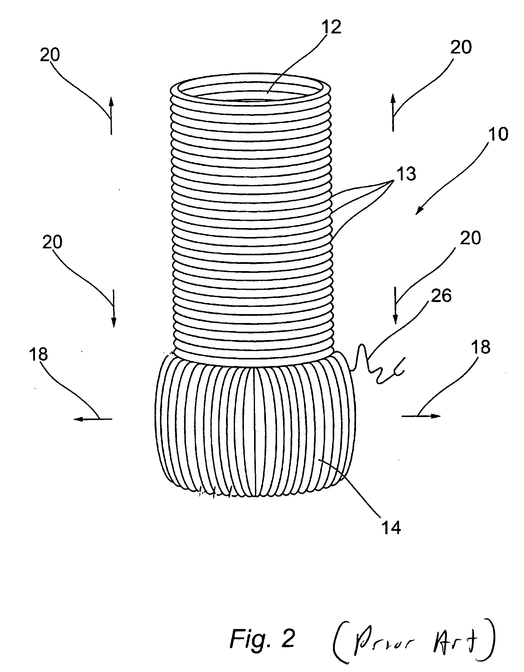 Single continuous piece prosthetic tubular aortic conduit and method for manufacturing the same