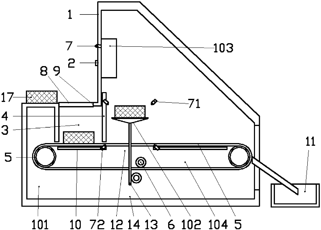 Flipped tray type goods returning device of self-service store