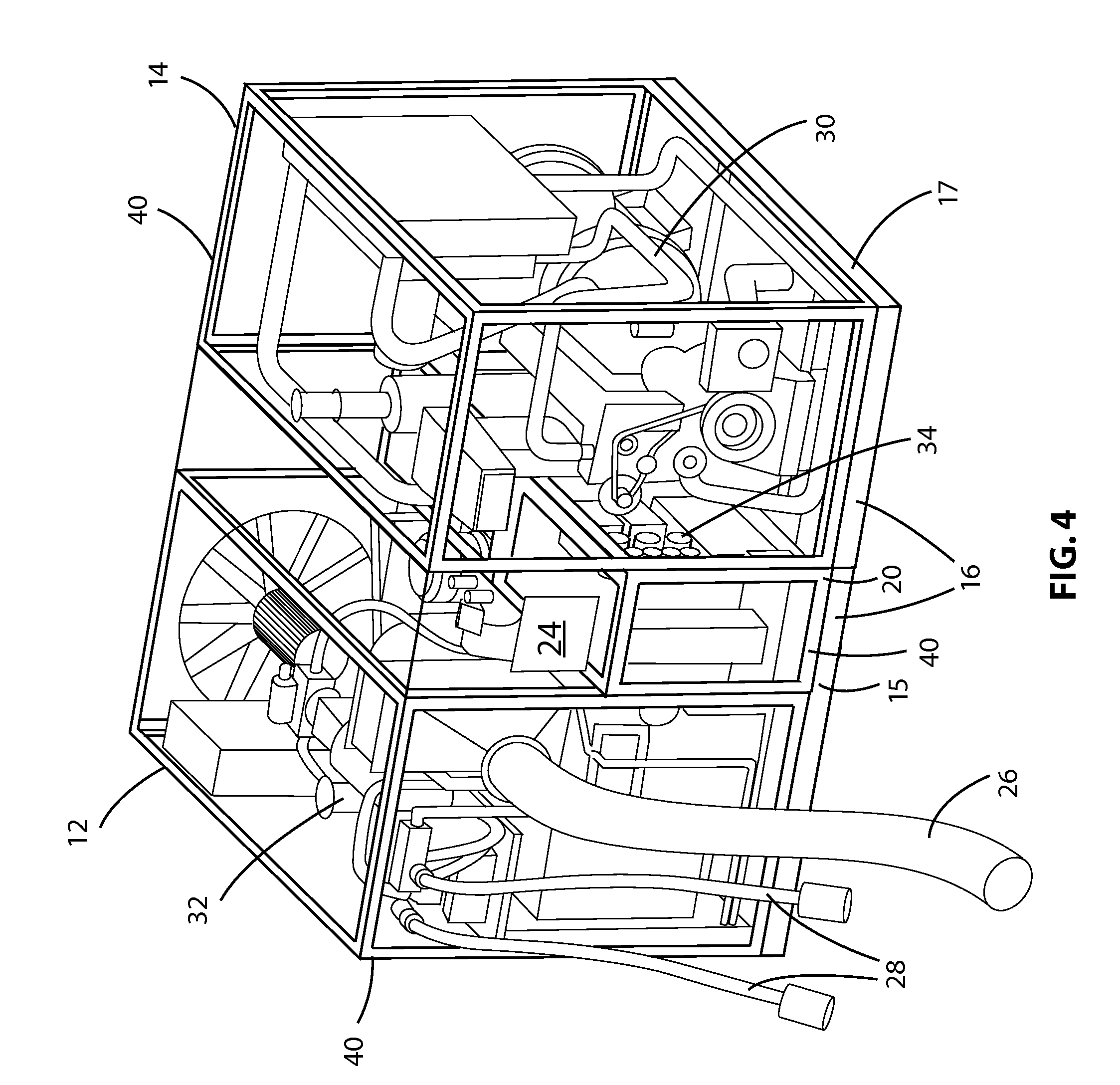 System of fasteners for attaching panels onto modules that are to be installed on an airplane ground support equipment cart