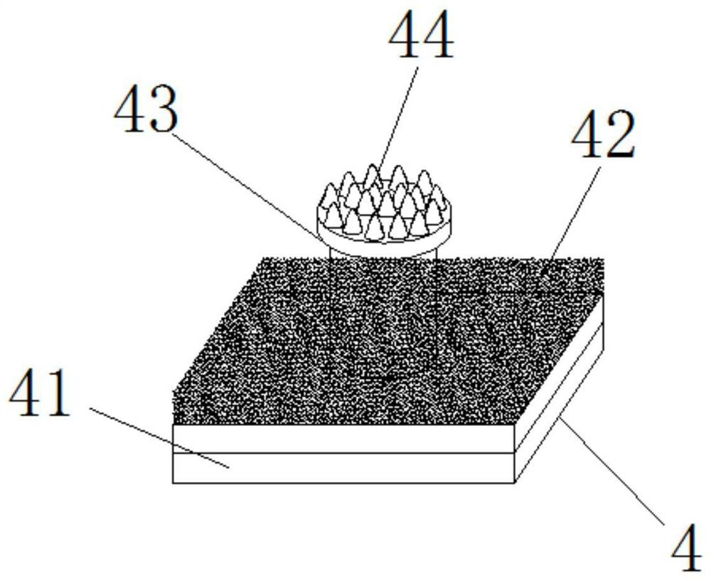 Anti-skid device for semicircle-shaped tile roofing construction