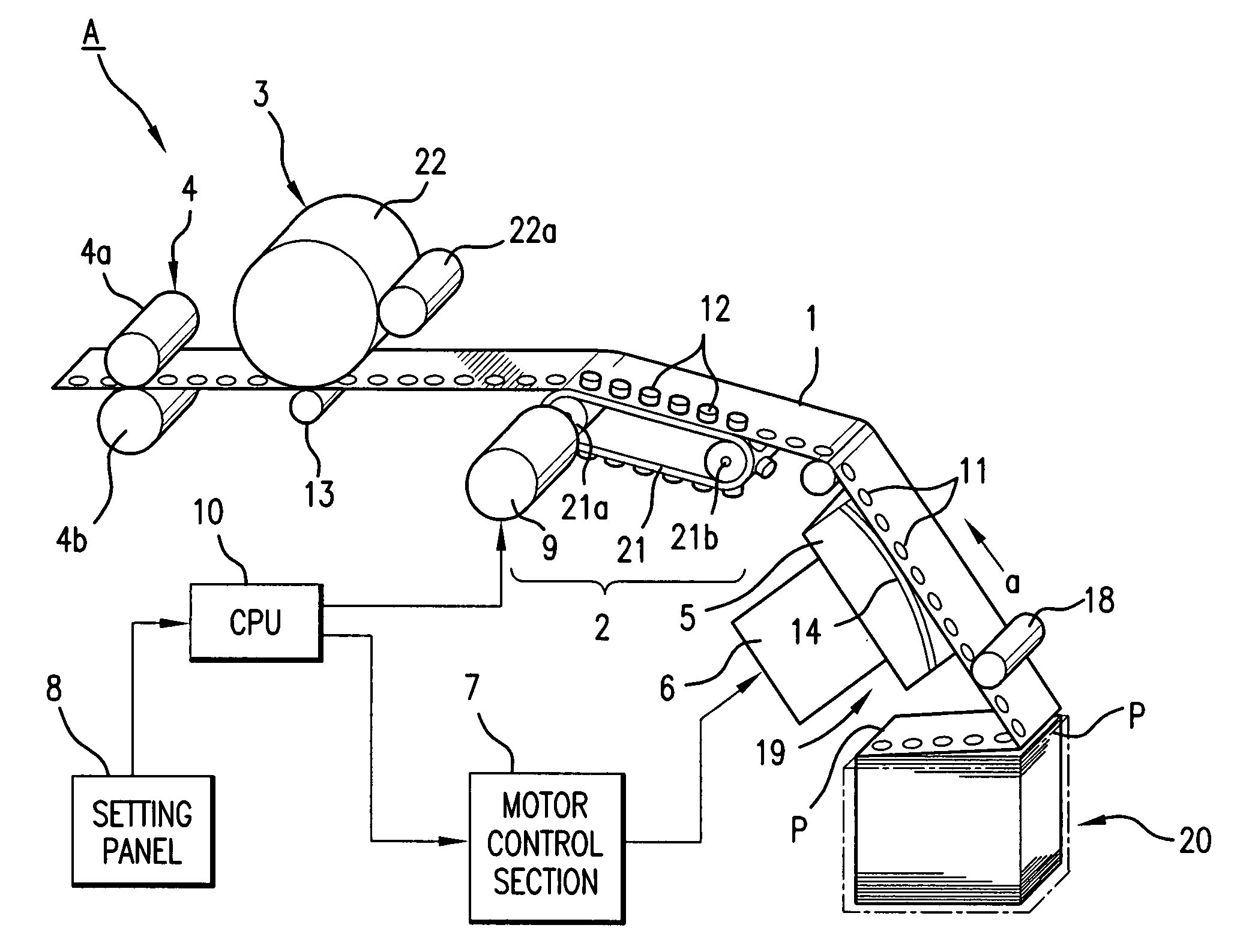Continuous paper feeding device and printer incorporating the same