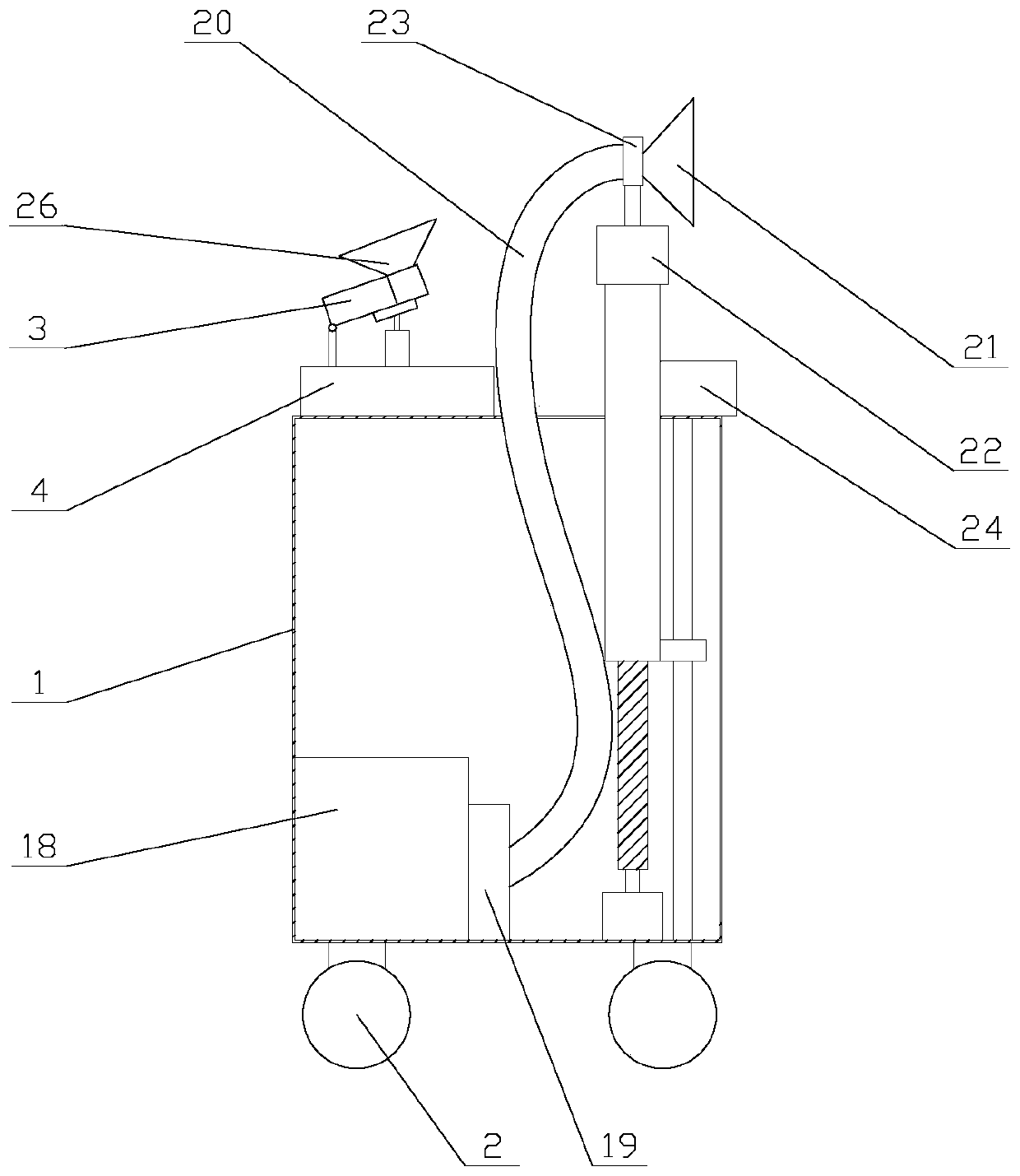 Agriculture and forestry AI robot with expelling and spraying functions