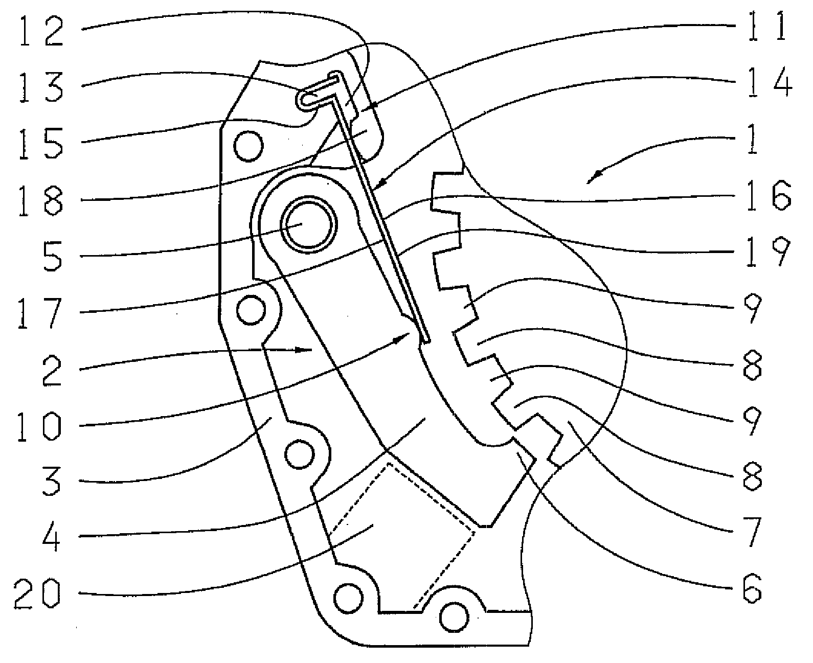 Parking lock mechanism for a transmission and transmission incorporating such a parking lock mechanism