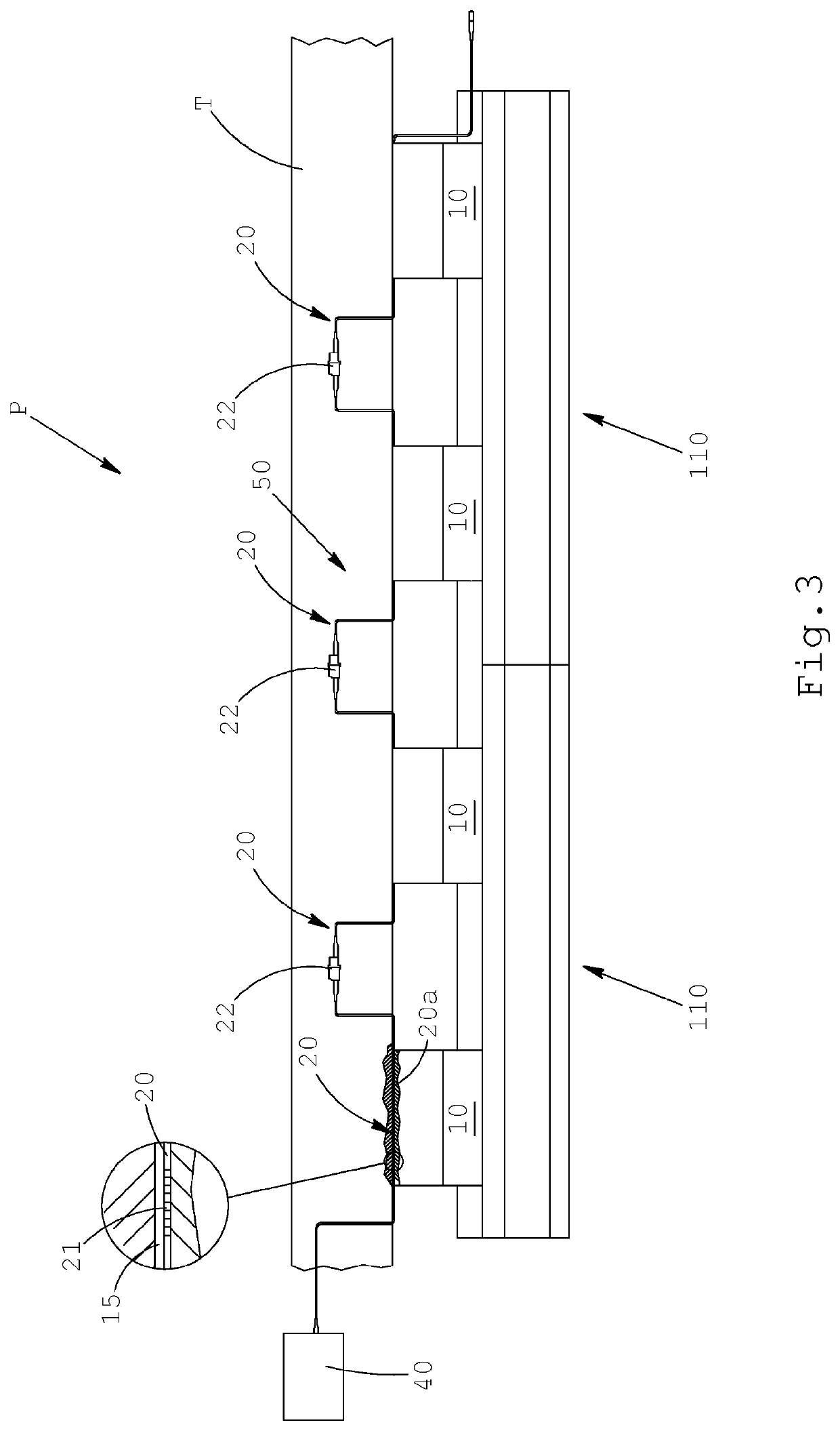 A tool for a bending press and an apparatus for monitoring the stress exerted by said tool