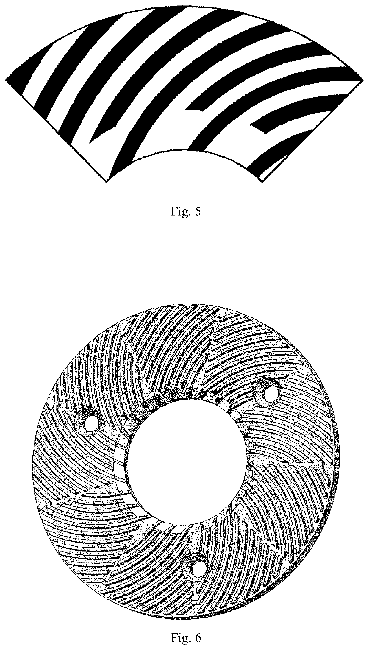 Method for designing refiner plates with equidistant curved bars