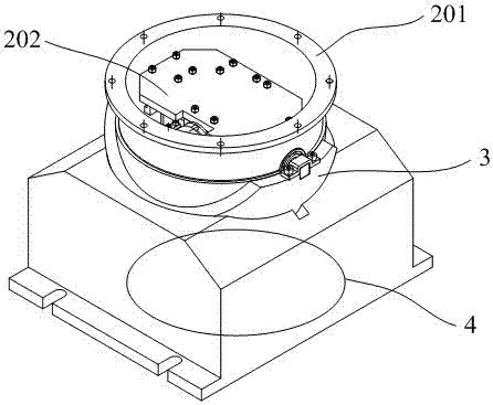 A kind of tiltable workbench with double ball pair and two degrees of freedom