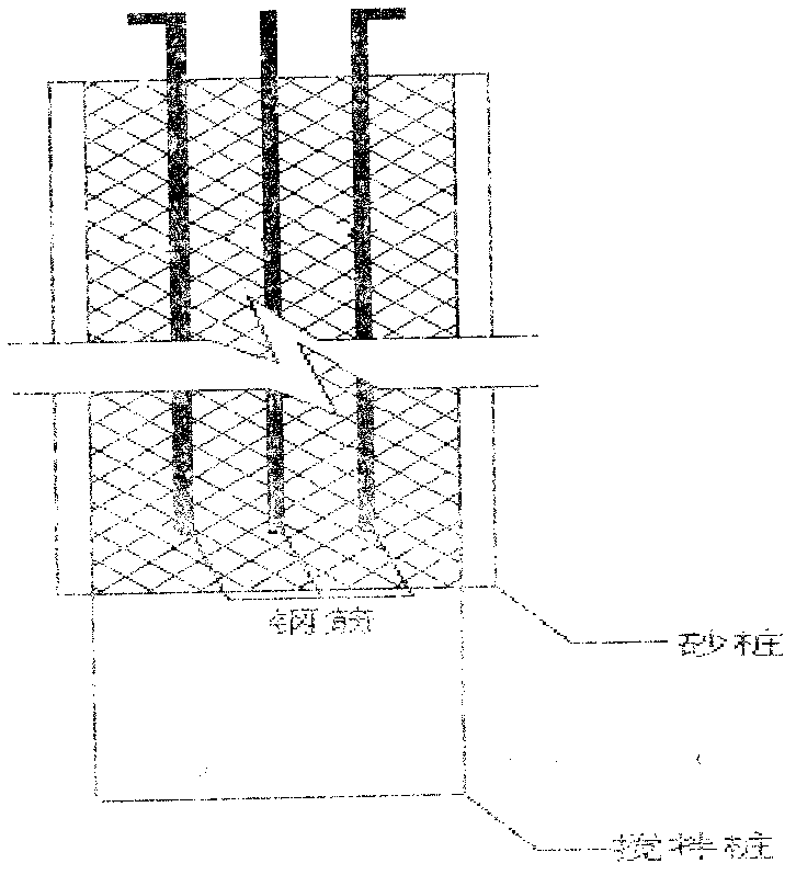Construction method of sand replacement mixing pile impervious wall