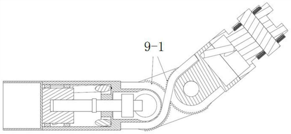 Long-arm-span mechanical arm joint in large-magnetic-field high-vacuum strong-radiation environment