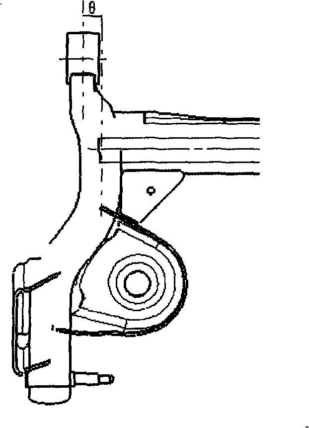 Torsion girder-like rear suspension