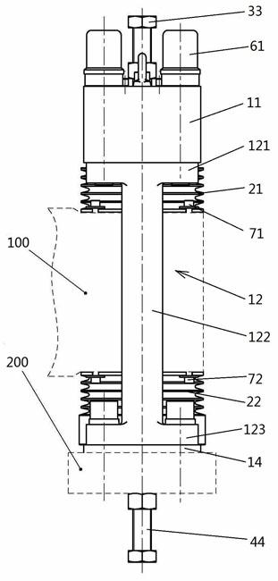 Wind generating set gear box elastic support device convenient to disassemble and adjust
