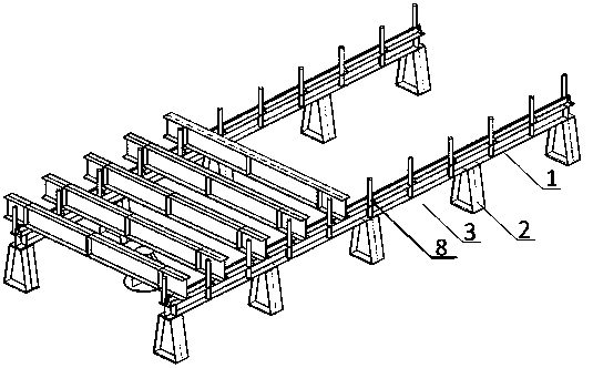 Overturning-free coating jig frame of conventional steel structure building component