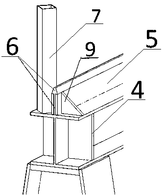 Overturning-free coating jig frame of conventional steel structure building component